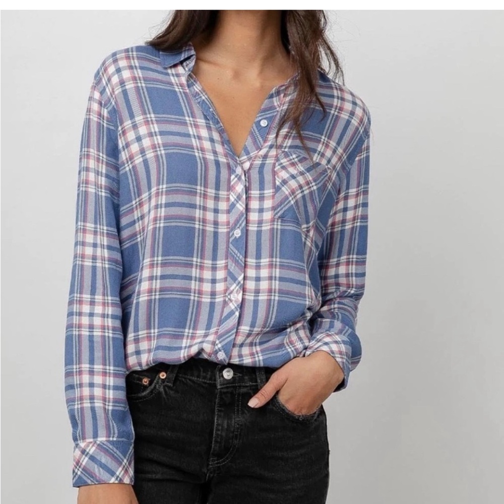 Rails Blue Plaid Women's Top